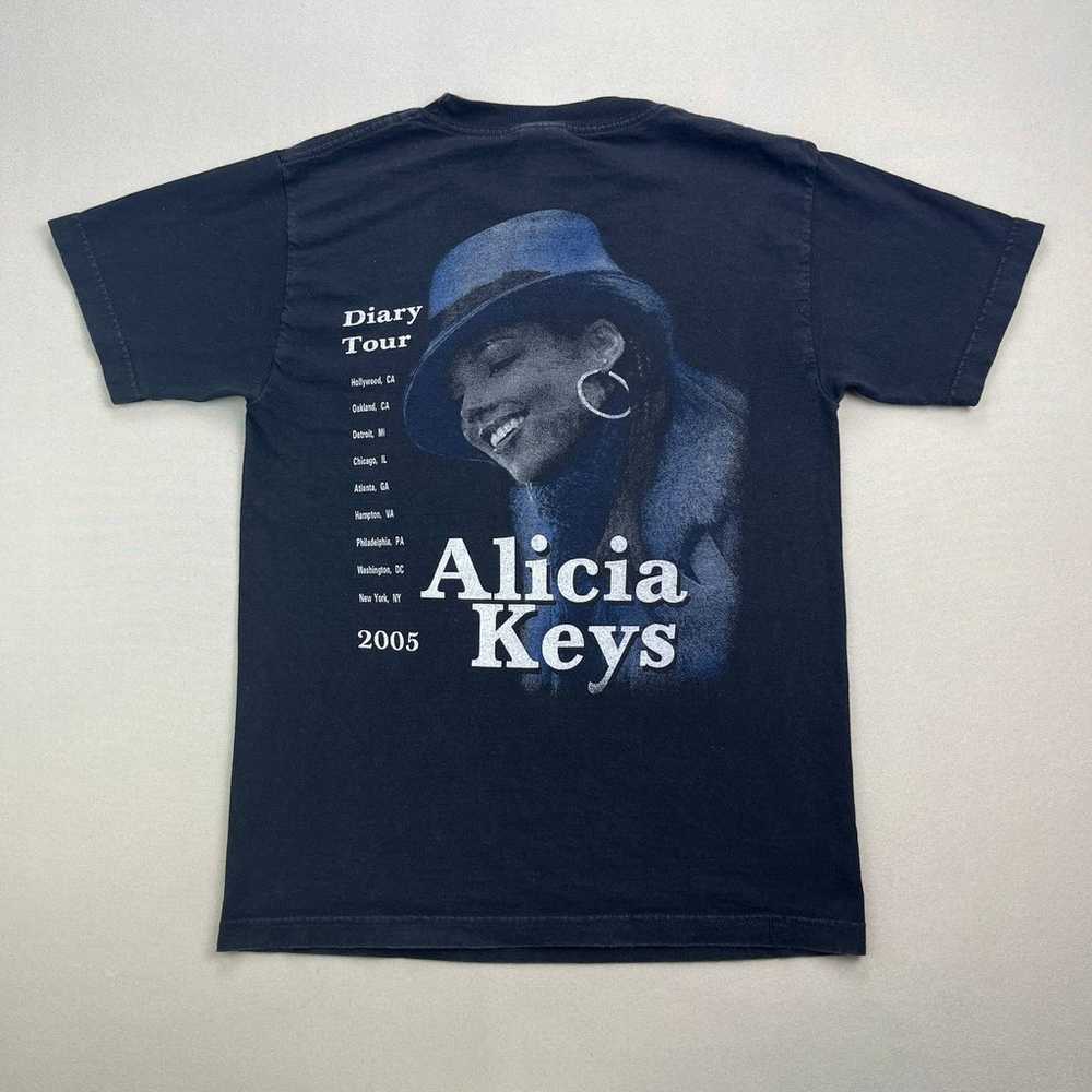 Vintage Alicia Keys T-Shirt Adult Small Black Dia… - image 3