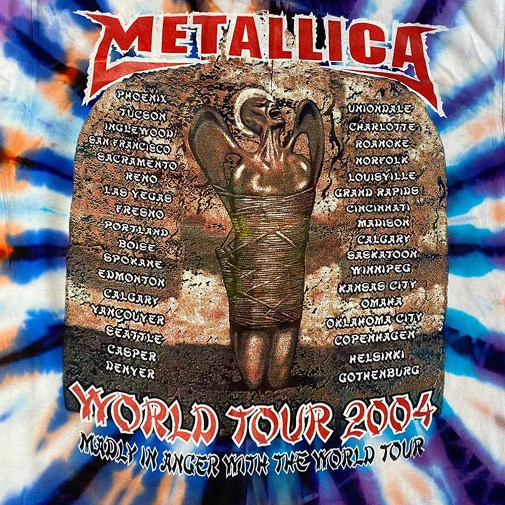 Rare Metallica World Tour 2004 Tie Dye Bootleg Pa… - image 5