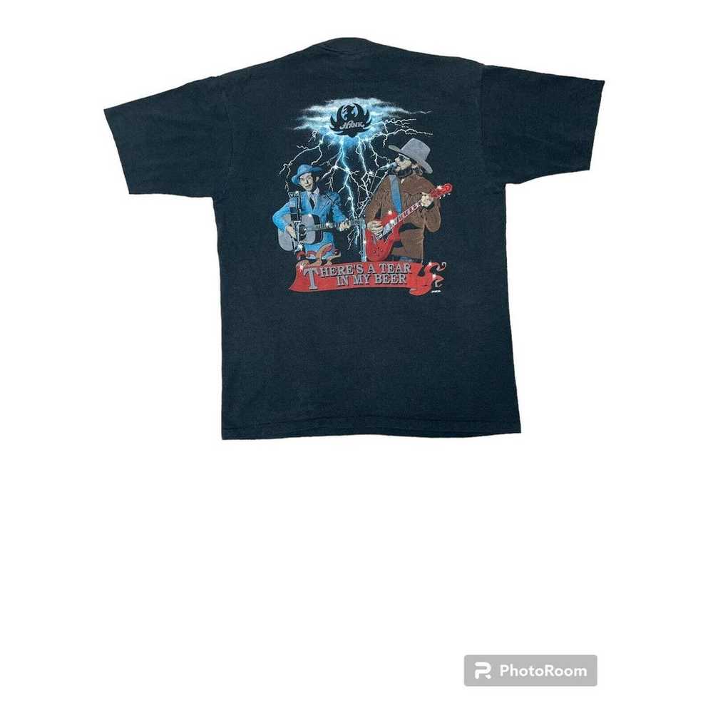 Hank Williams Jr T-Shirt 80s Theres A Tear In My … - image 2