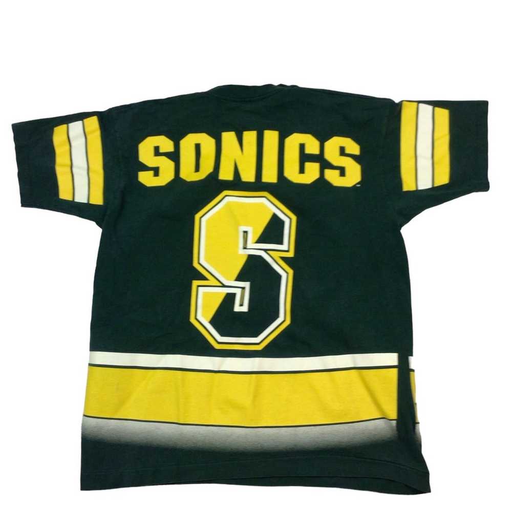 Vintage Seattle Sonics NBA all over graphic T-shi… - image 2