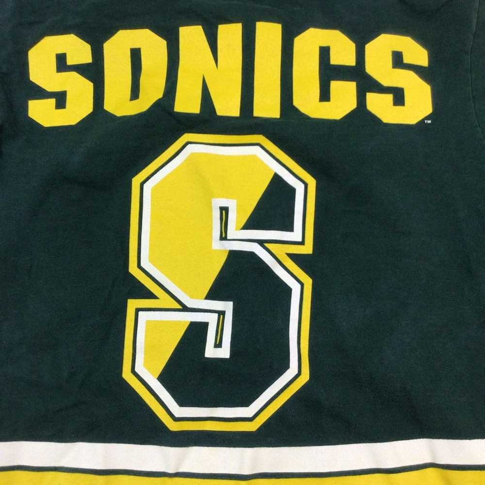 Vintage Seattle Sonics NBA all over graphic T-shi… - image 6