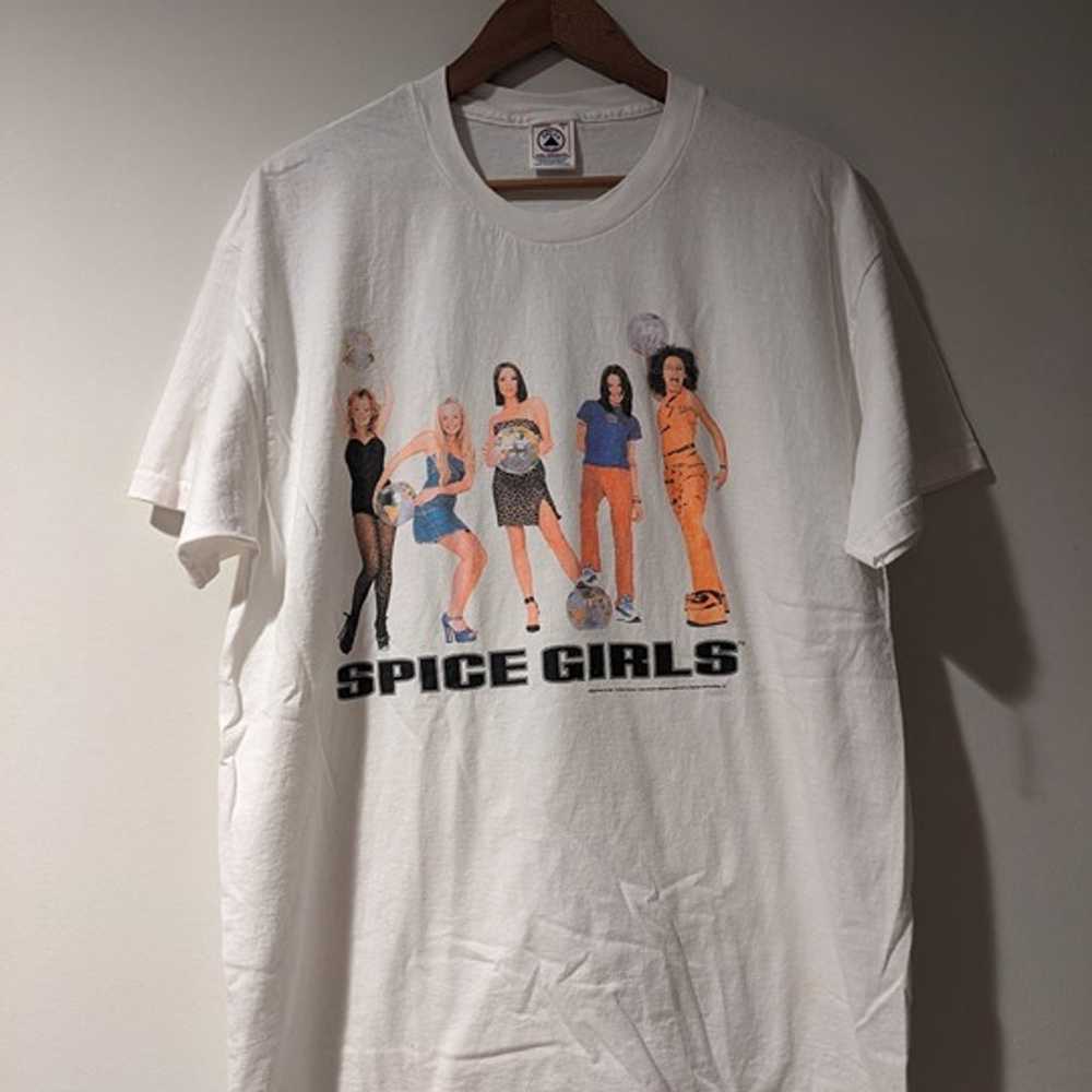 Vintage 1997 Spice Girls Tour Music Large White T… - image 1