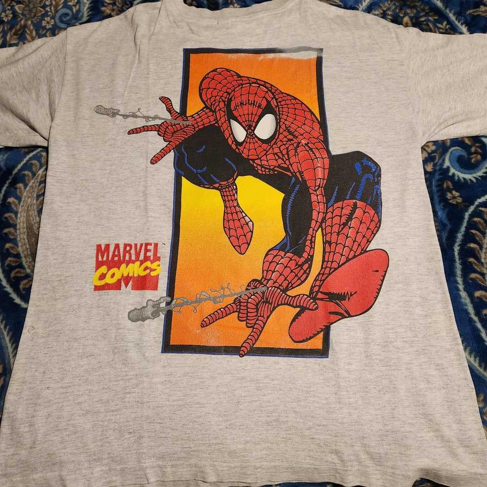 Vintage marvel spiderman tee - image 2