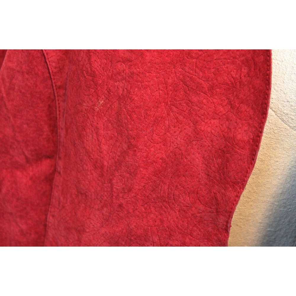 Coldwater Creek Coldwater Creek Red Suede Leather… - image 5