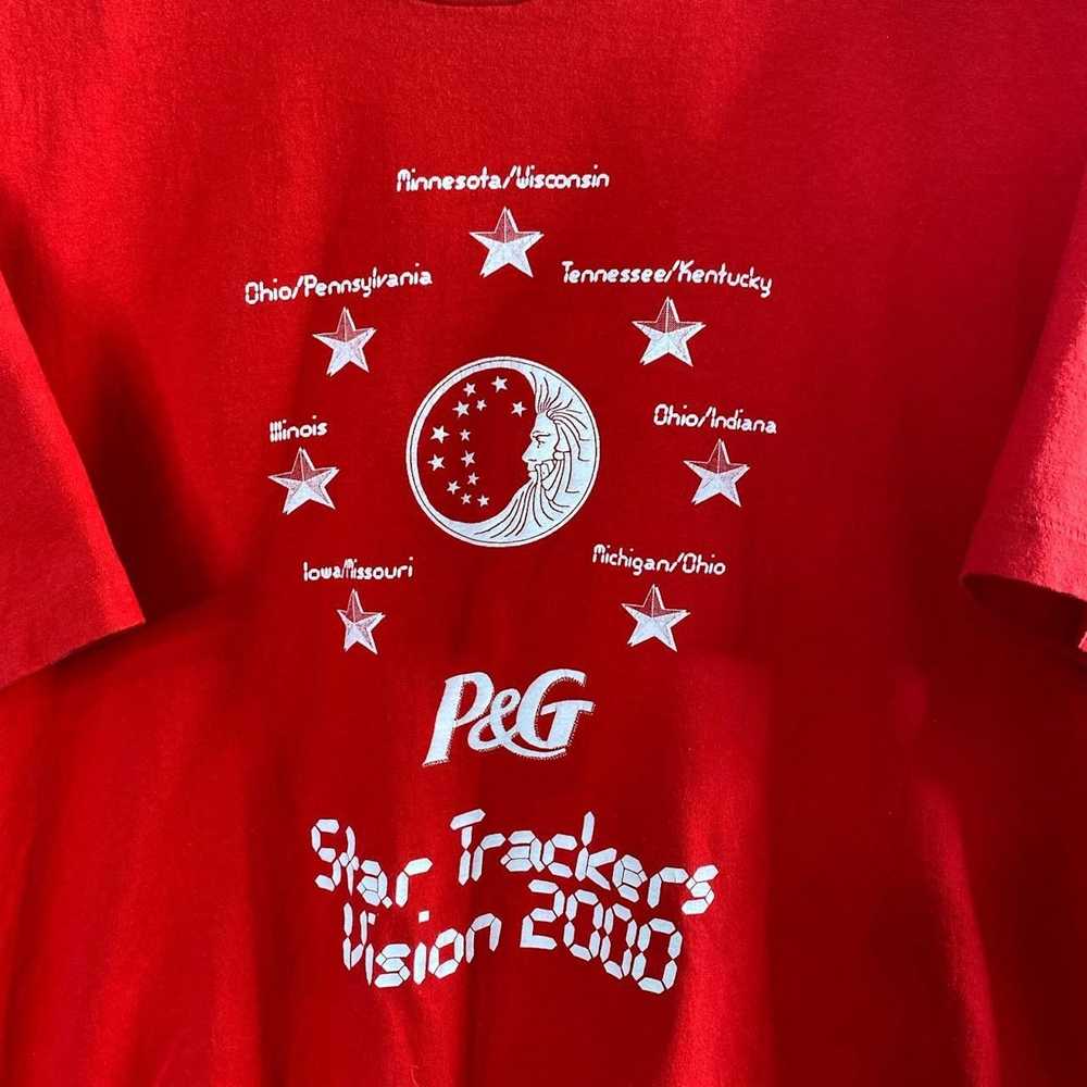Hanes Vintage 2000s Star Tracker P&G T shirt Sing… - image 2
