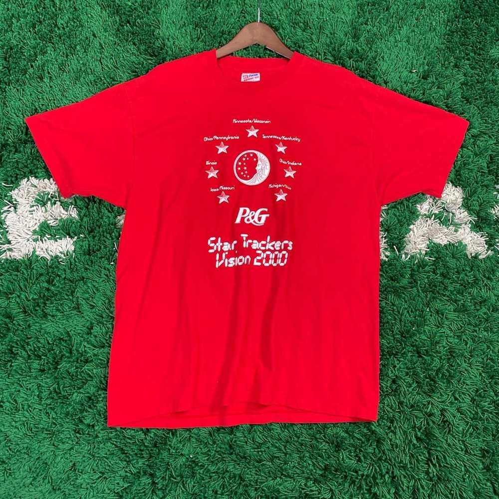 Hanes Vintage 2000s Star Tracker P&G T shirt Sing… - image 5
