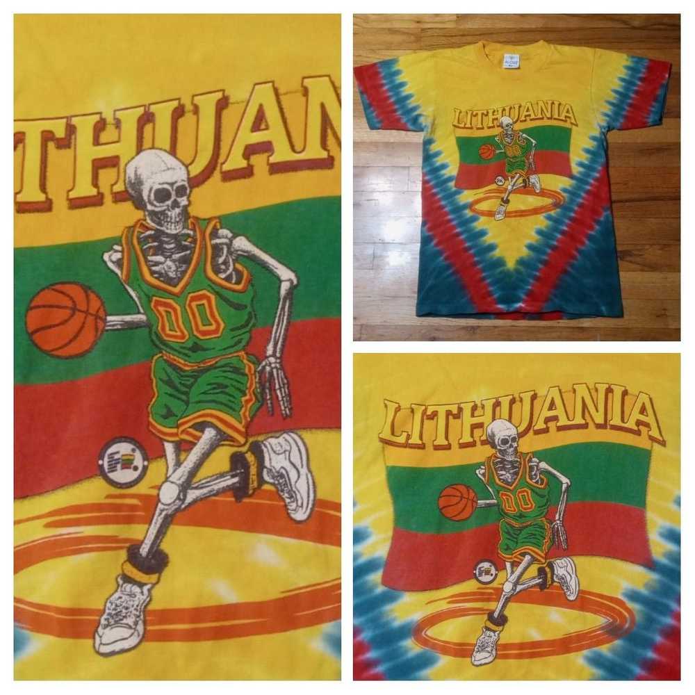 Lithuania Basketball Grateful Dead Tie D - image 1