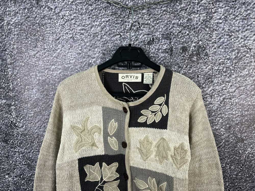 Orvis × Vintage Womens Orvis Cardigan Sweater Kni… - image 2