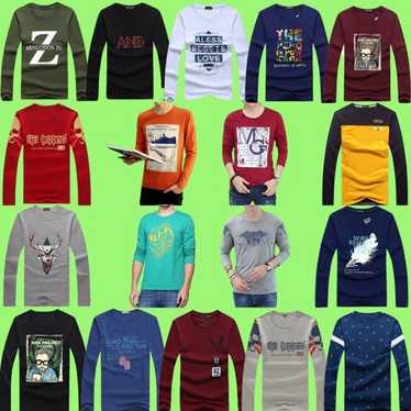 Mix Color Men T-Shirts with Long Sleeves Stock (H… - image 1