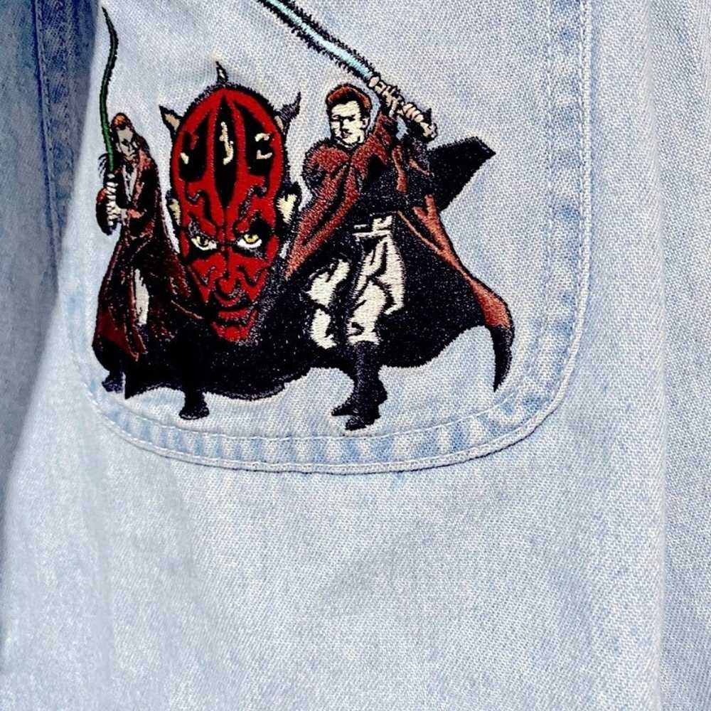 Vintage Star Wars Phantom Menace Embroidered Shirt - image 2