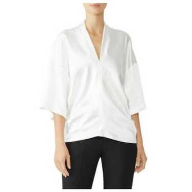 Derek Lam Derek Lam Satin Dolman Sleeves V Neck T… - image 1