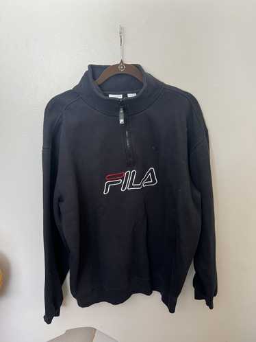 Fila × Vintage VTG FILA Graphic Black Pull Over Qu