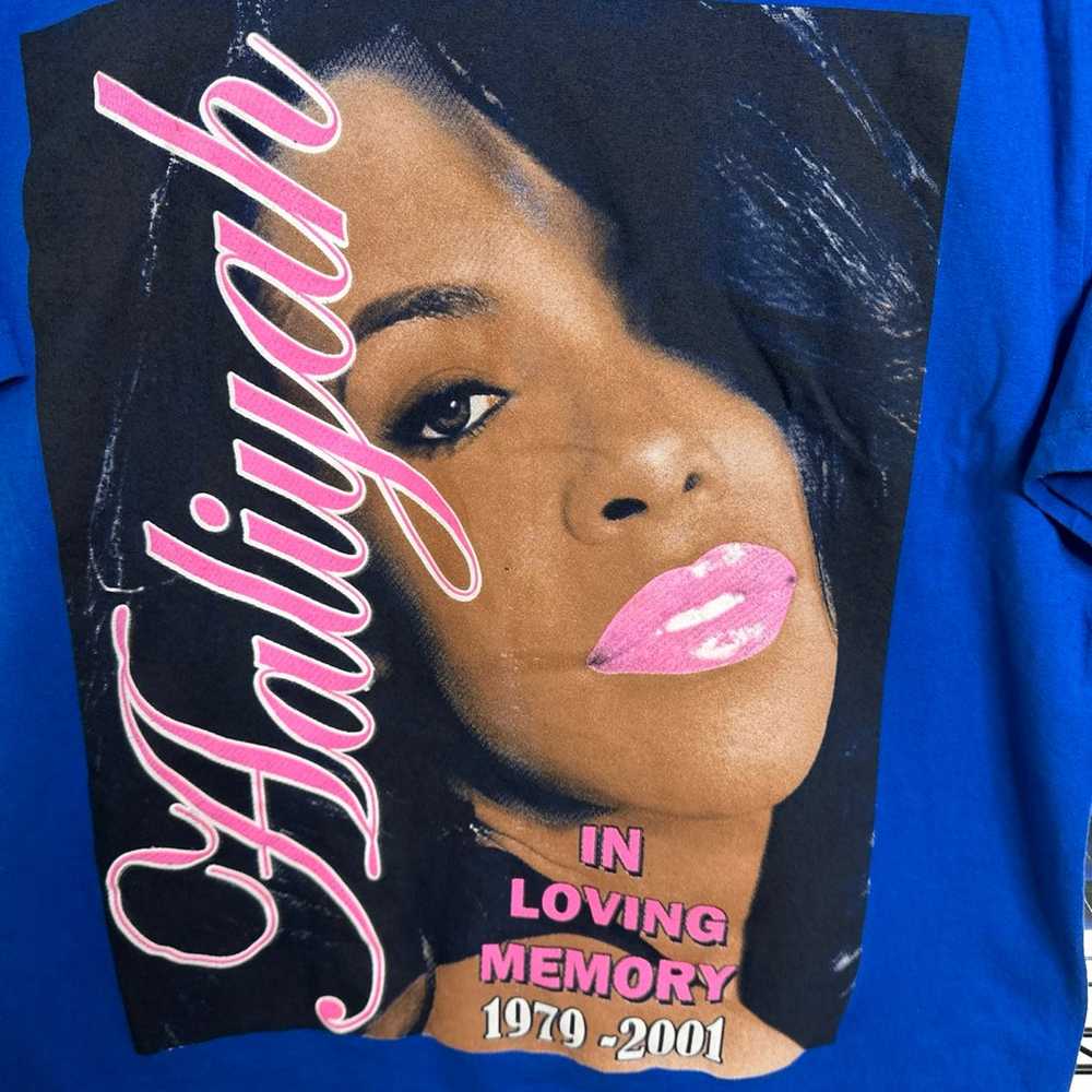 Vintage 2001 RIP Aaliyah Shirt Size Large - image 3