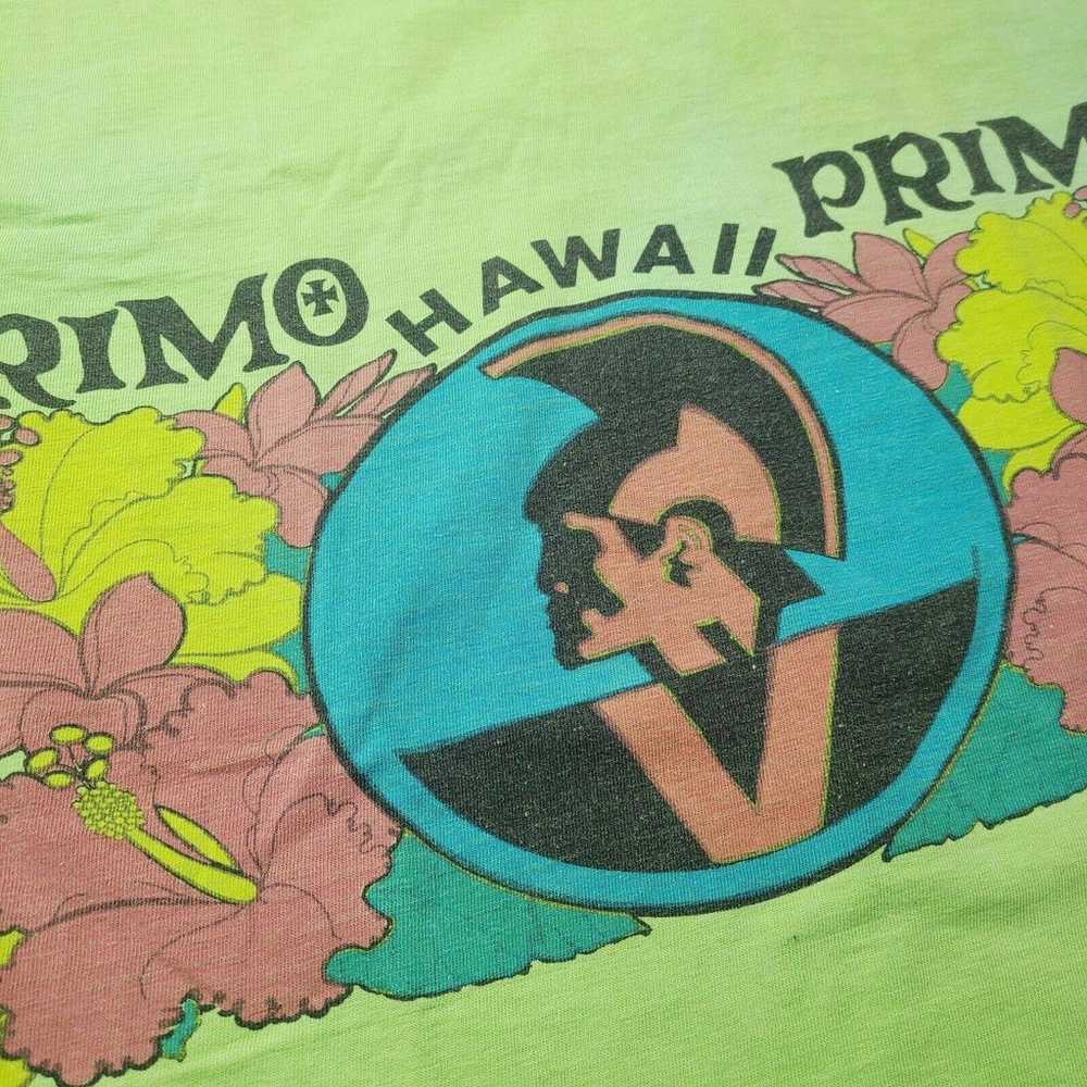 70'S Primo Beer Hawaii Vintage T Shirt Double Sid… - image 2