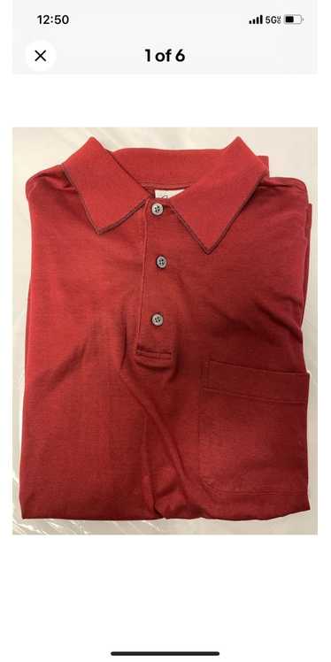 Brioni Tipped Collar Pique Polo