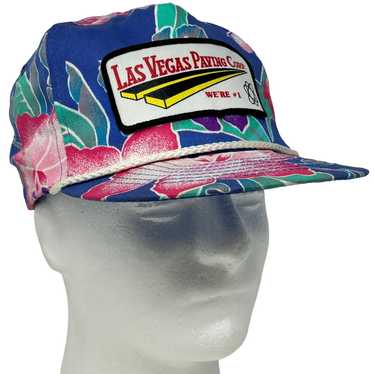 Vintage Las Vegas Paving Corp Hawaiian Floral Hat 