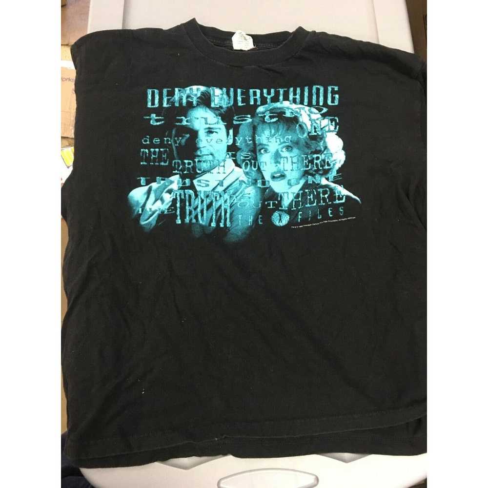 VTG 1995 X-Files T Shirt XL Champ Scully Mudler T… - image 2