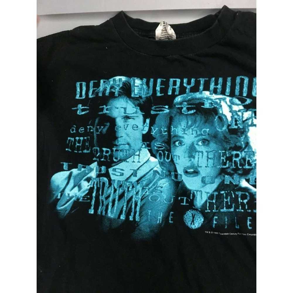 VTG 1995 X-Files T Shirt XL Champ Scully Mudler T… - image 4