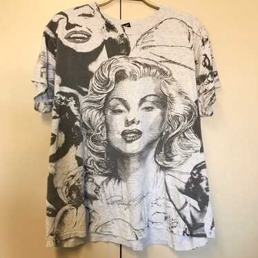 Vintage Marilyn Monroe shirt all over print size … - image 1