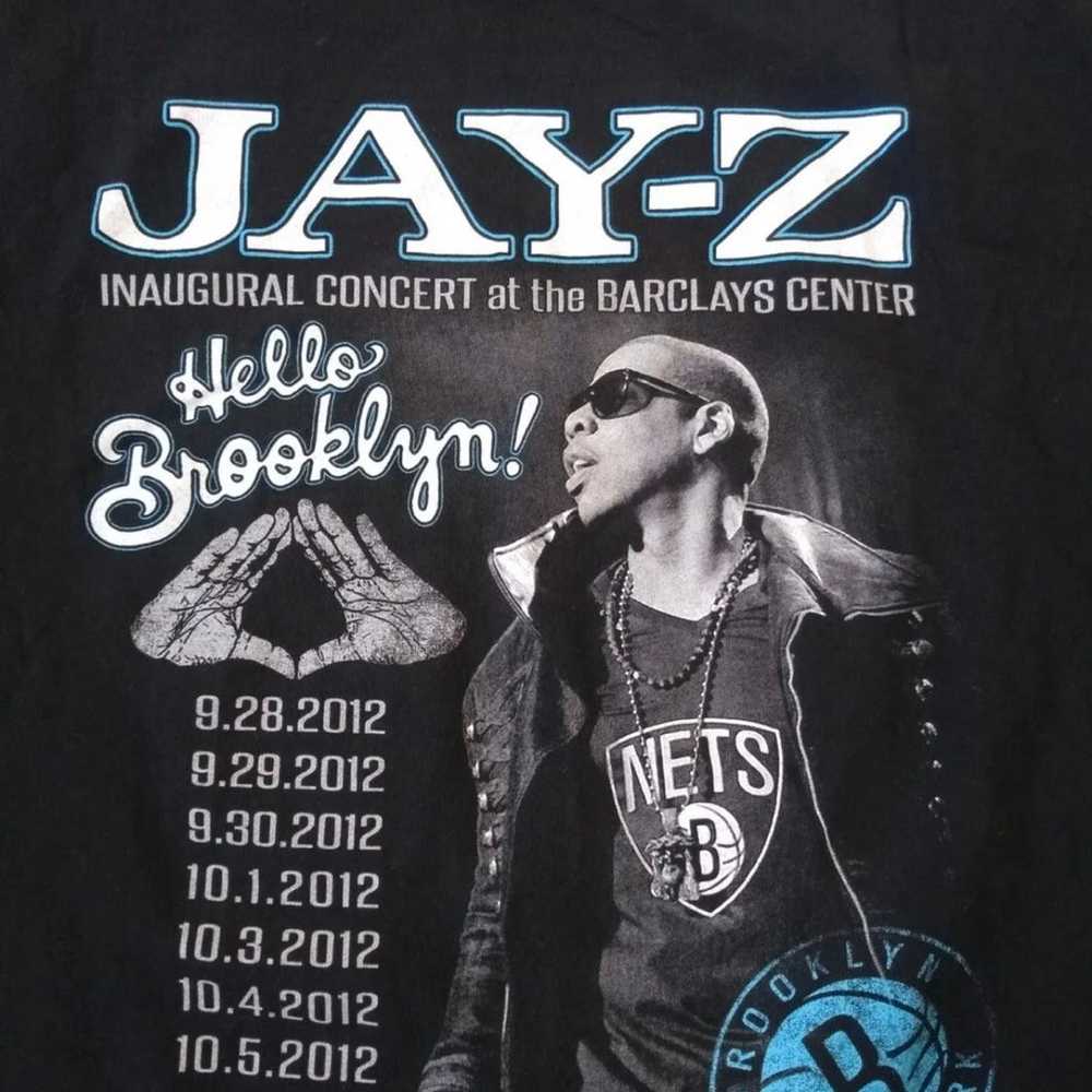 2012 Jay Z Rap  Concert Tour Barclays T Shirt Siz… - image 1