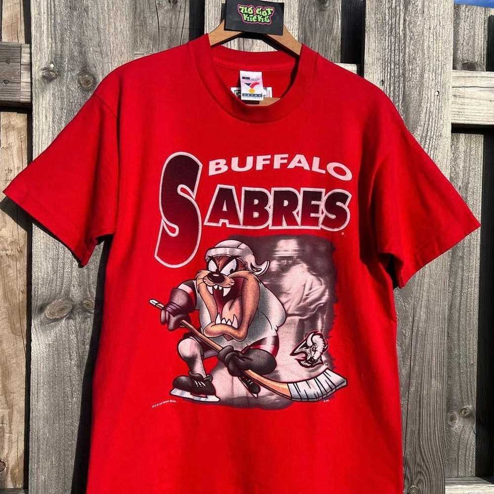 Vintage 1996 Warner Bros. NHL Buffalo Sabres Red … - image 1