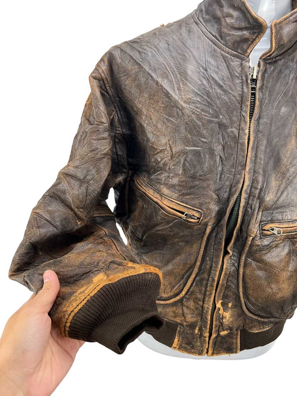 Avirex × Leather Jacket × Vintage 🔥Rare🔥Vintage… - image 12