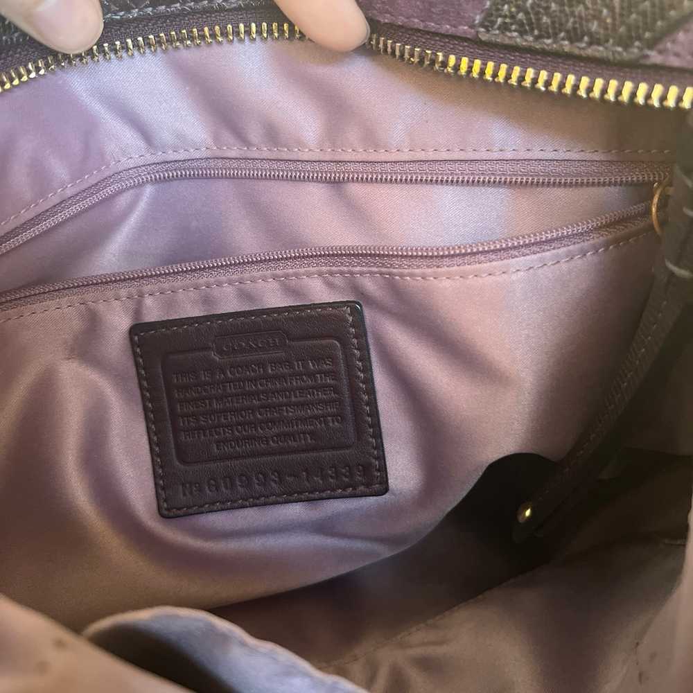 Purple suede coach purse - image 2