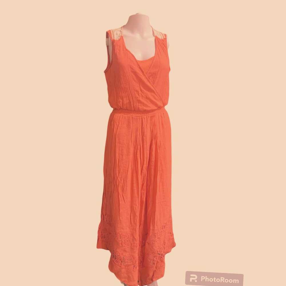 Other NY Collection Small Dress Orange Sleeveless… - image 1