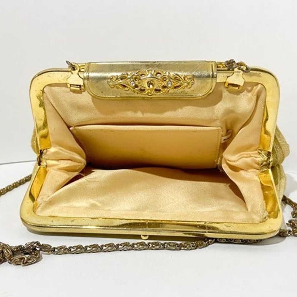 Vintage Gold Pleated Clutch with Top Clasp - image 6
