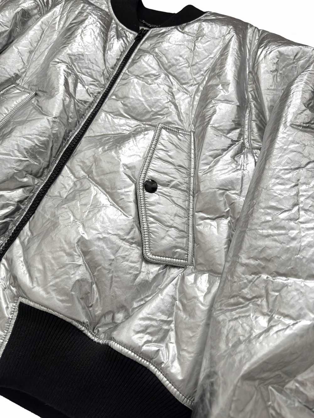 Dries Van Noten GRAIL Silver Metallic Backzip Bom… - image 5