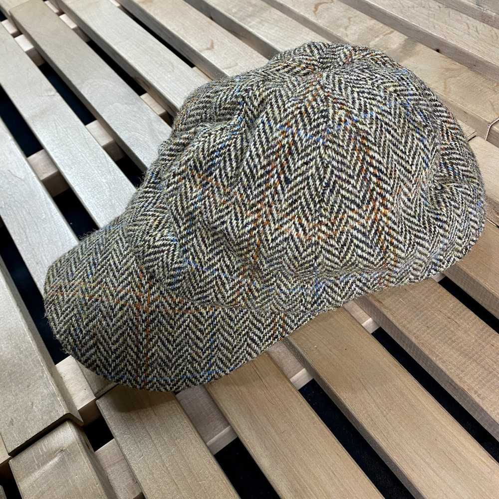 Harris Tweed × Luxury × Vintage Mens Flat Hat Cap… - image 3