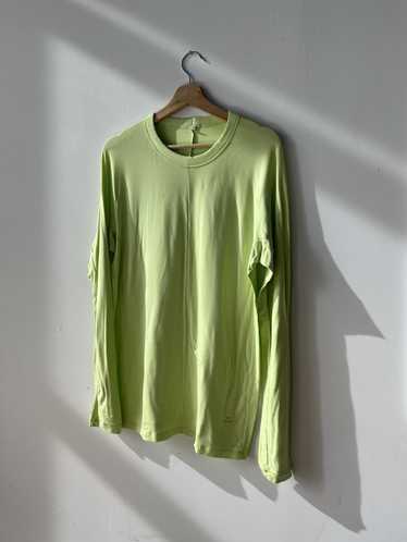 UNIQLO ALEXANDER WANG Shirt Women Sz.M Heattech Crew Neck Long Sleeve Neon  Green