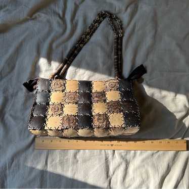 Bohemian Cork And Wooden Bead Small Shoulder Bag - image 1