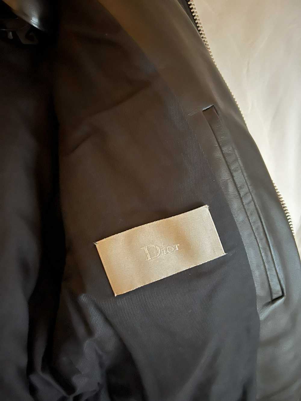 Dior Dior Homme AW08 Black Leather Biker Jacket/ … - image 10