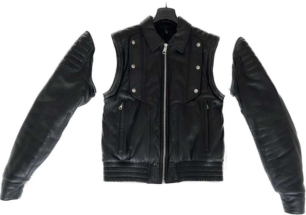 Dior Dior Homme AW08 Black Leather Biker Jacket/ … - image 12