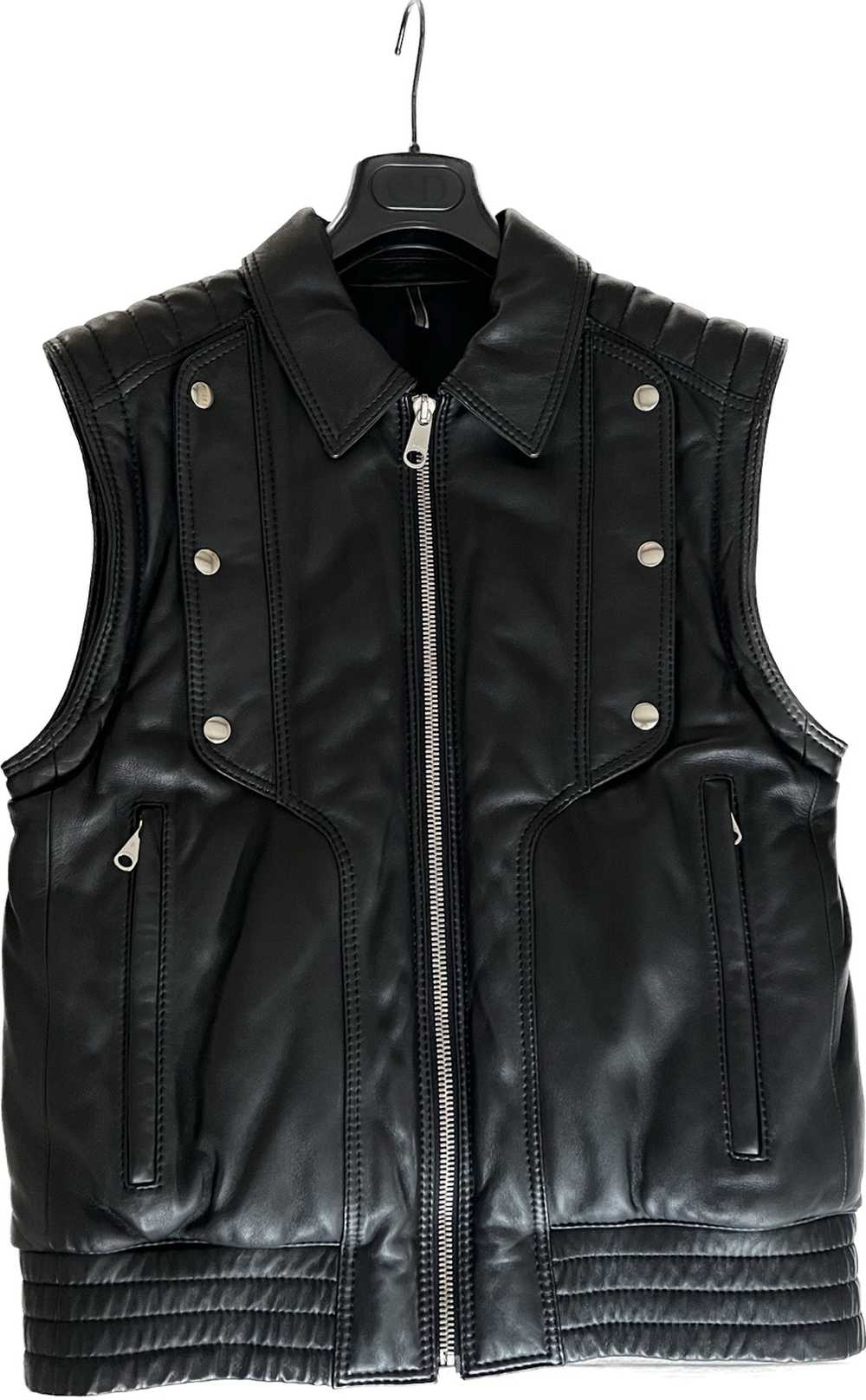 Dior Dior Homme AW08 Black Leather Biker Jacket/ … - image 6
