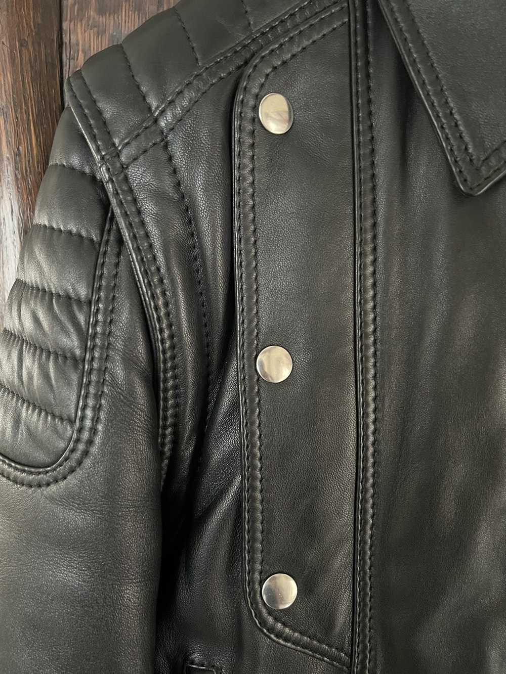 Dior Dior Homme AW08 Black Leather Biker Jacket/ … - image 9