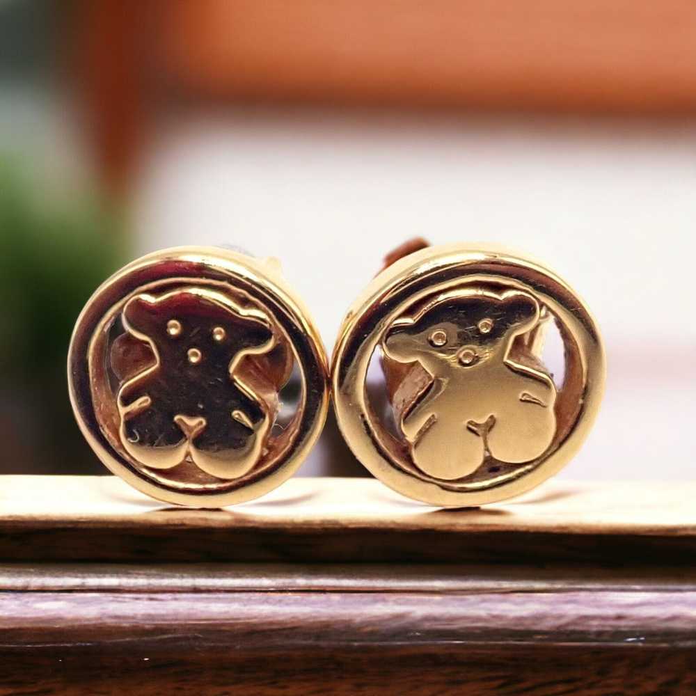 Tous Tous 18k Yellow Gold Teddy Bear Stud Earrings - image 10