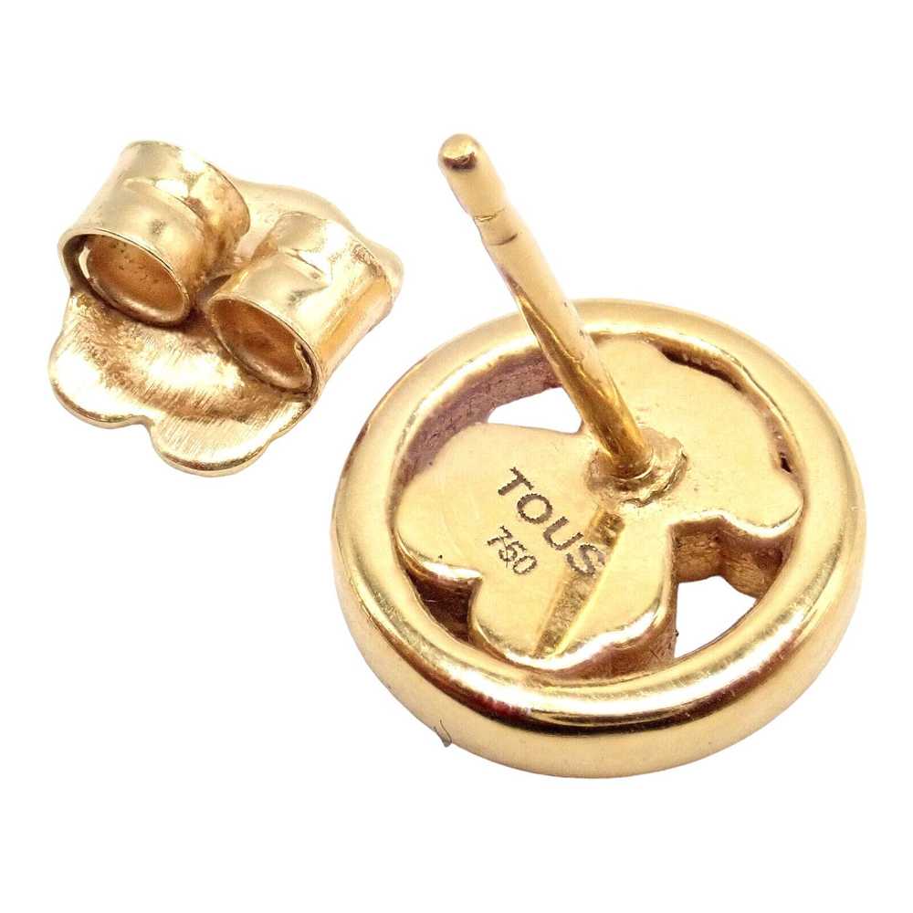 Tous Tous 18k Yellow Gold Teddy Bear Stud Earrings - image 12