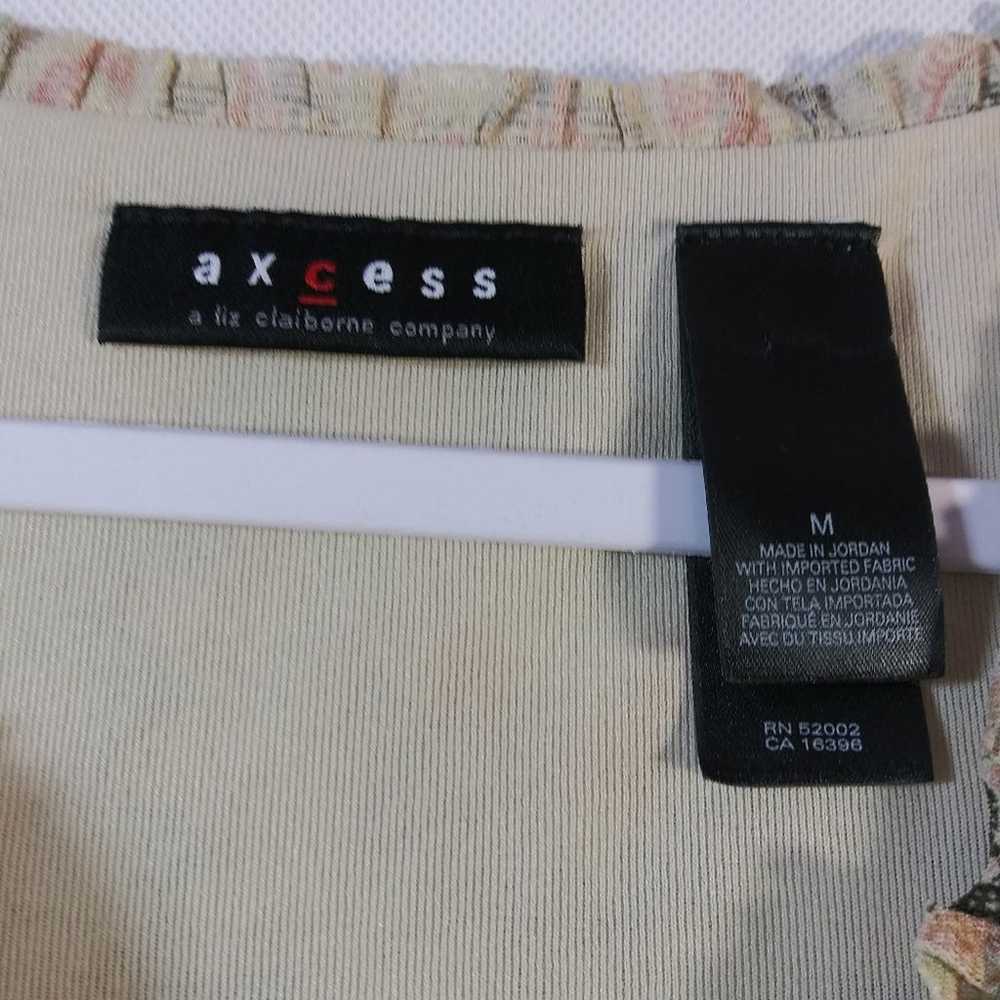 Axcess Liz Claiborne Vintage Y2k Multi Color Top … - image 5