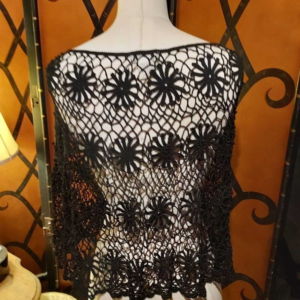 Vintage Open Lace Knit Caplet - image 2