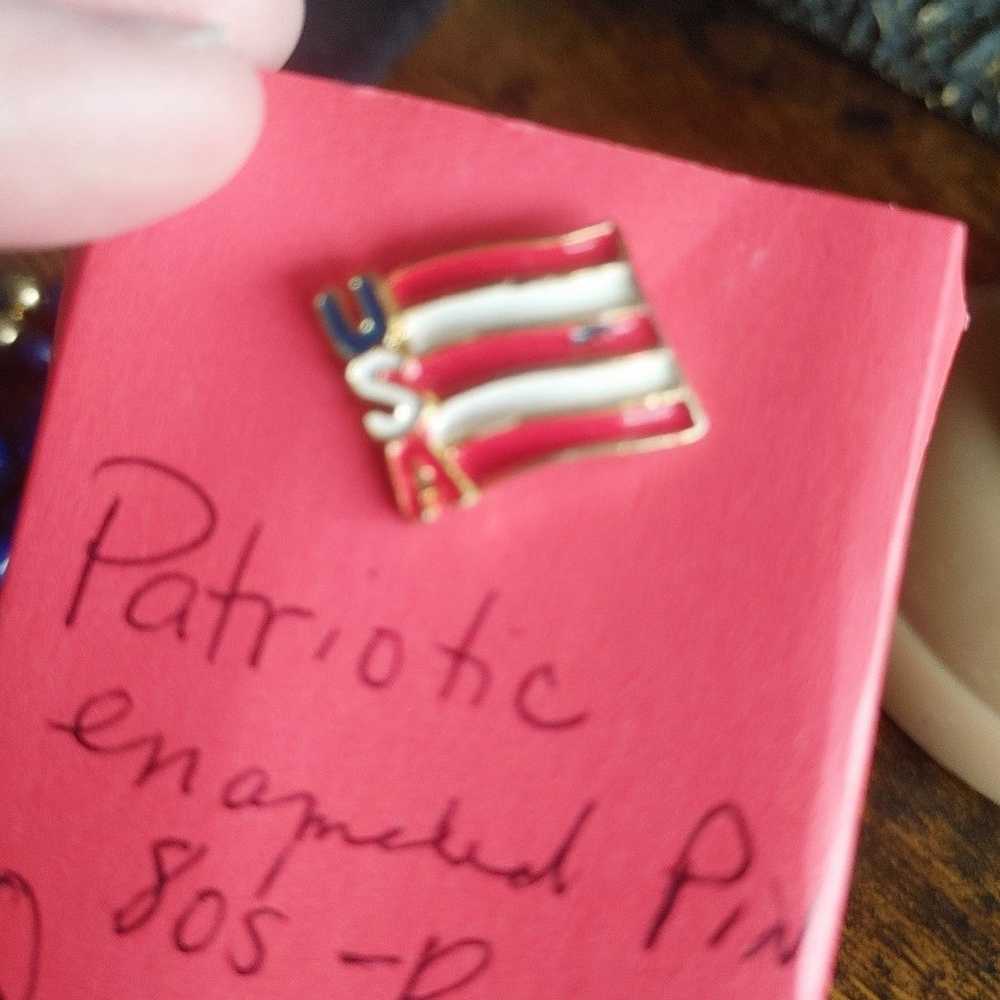 Bakelite Red, White,Blue,Necklace lot patriotic S… - image 7