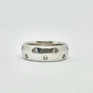 Designer SW Sterling Silver Band Ring Size 7