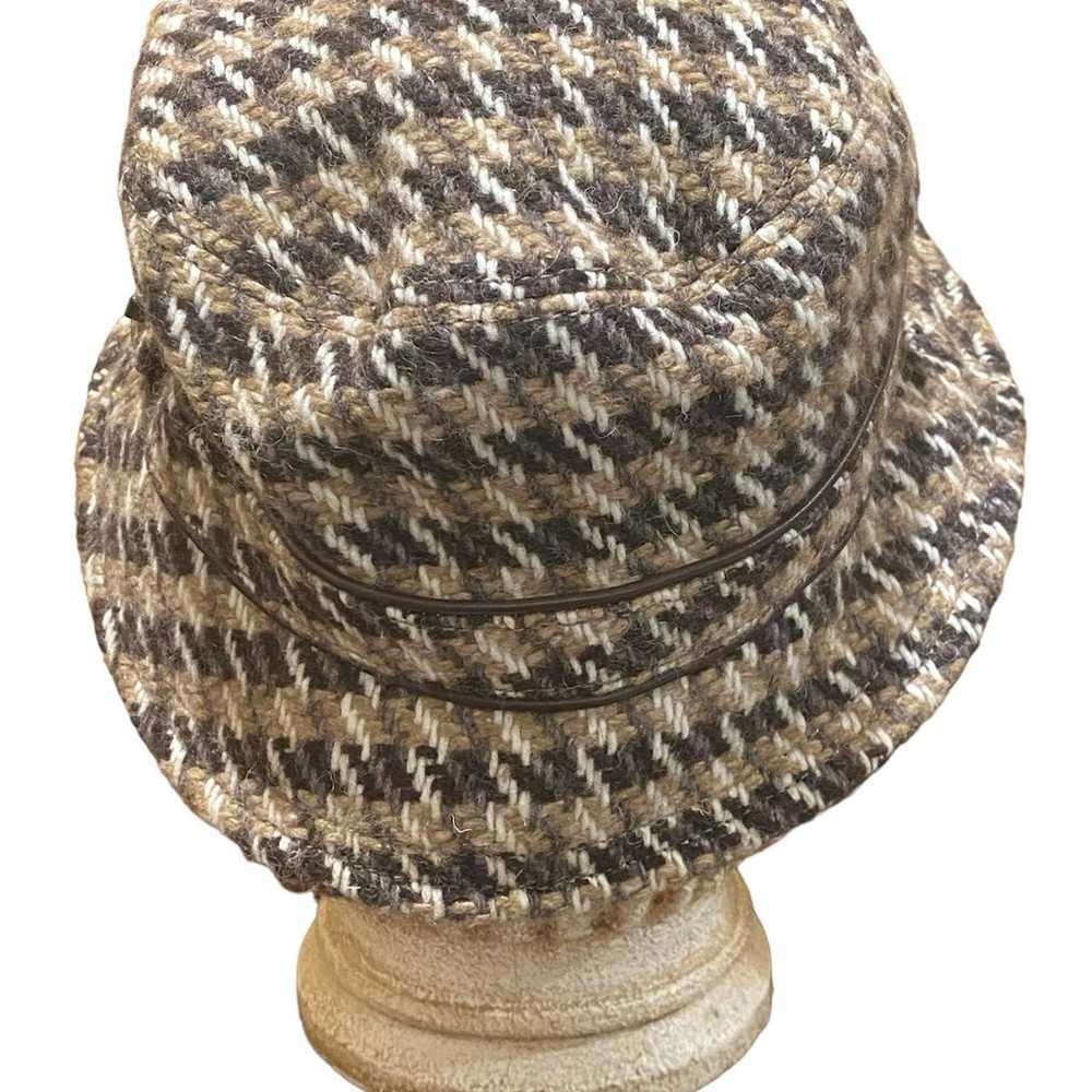 Vintage Coach Kangol Style Houndstooth Bucket Hat… - image 4