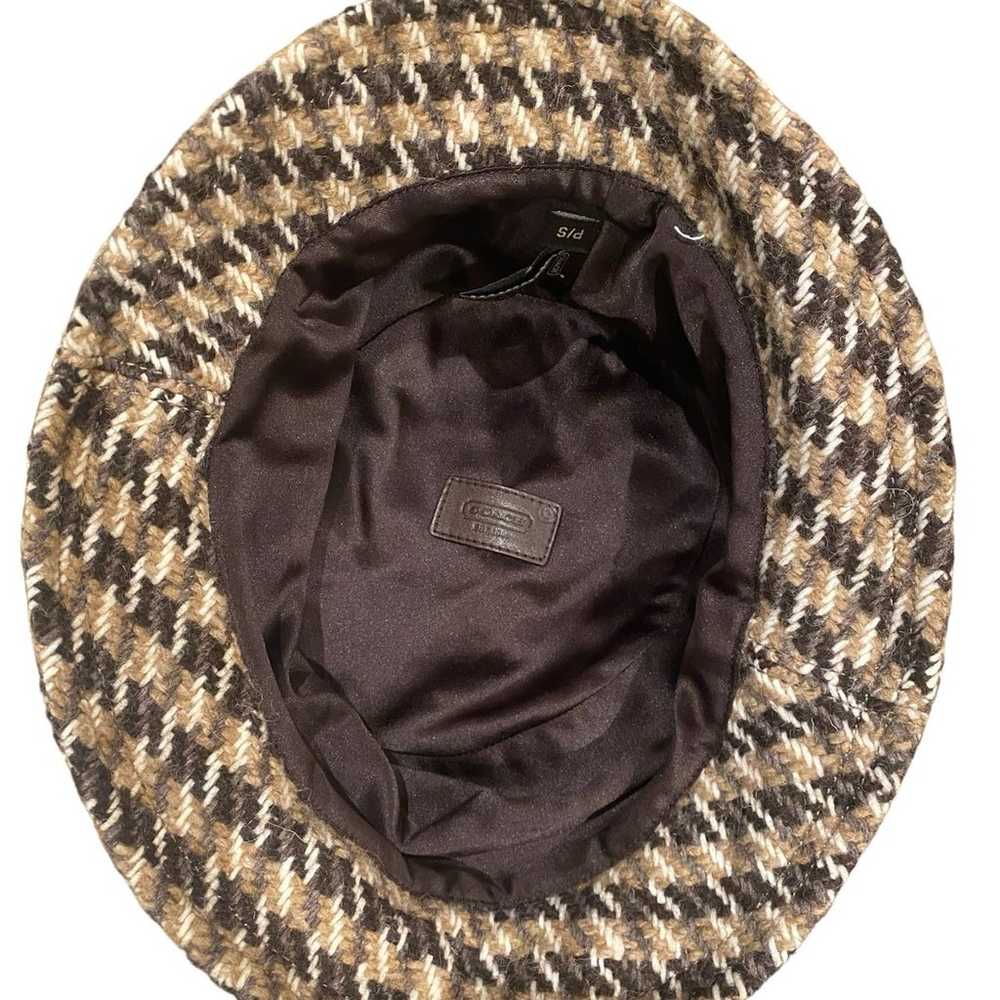 Vintage Coach Kangol Style Houndstooth Bucket Hat… - image 5