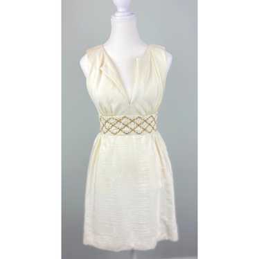 Vintage 50s/60s Jr. Theme Party Dress with Gold B… - image 1