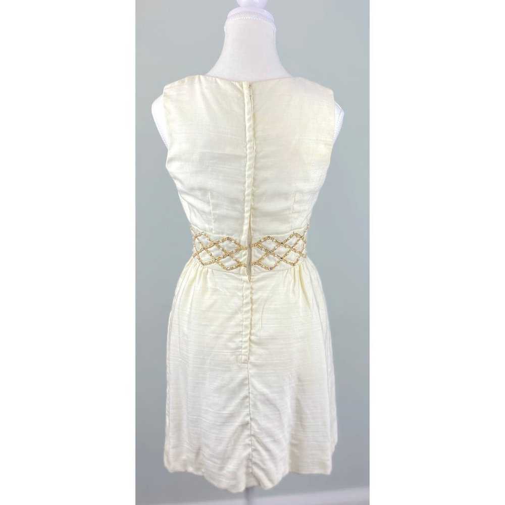 Vintage 50s/60s Jr. Theme Party Dress with Gold B… - image 2