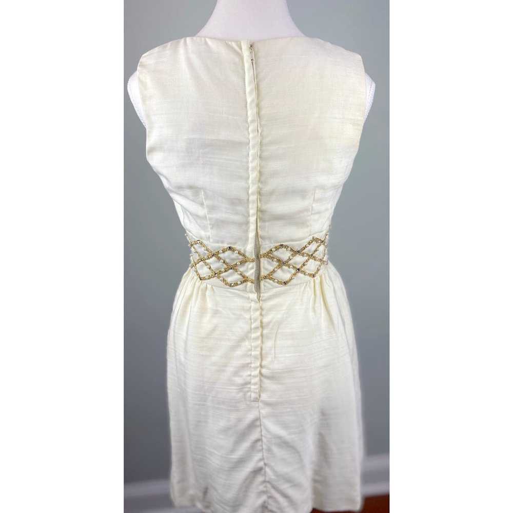Vintage 50s/60s Jr. Theme Party Dress with Gold B… - image 4