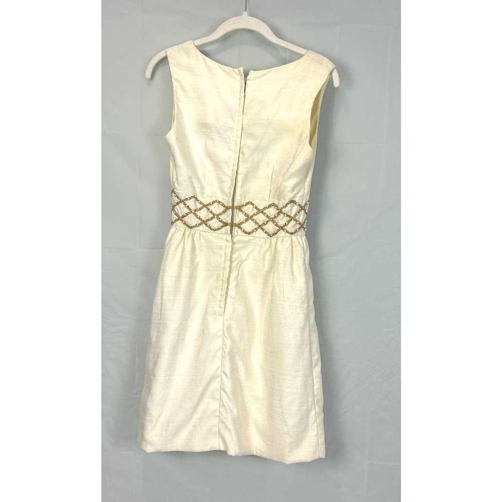 Vintage 50s/60s Jr. Theme Party Dress with Gold B… - image 7