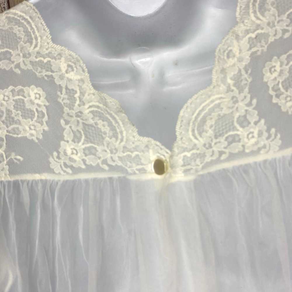 Vintage Gilead Long White Nightgown Robe Lace Whi… - image 8